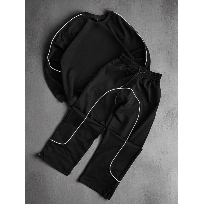 Oversize костюм зі смужками
