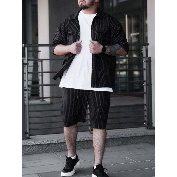 Літній oversize костюм у смужку