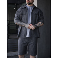 Літній oversize костюм у смужку