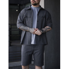 Літній oversize костюм у смужку