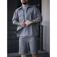 Літній oversize костюм у смужку