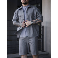 Літній oversize костюм у смужку