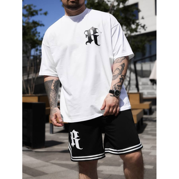 Oversize костюм з принтом