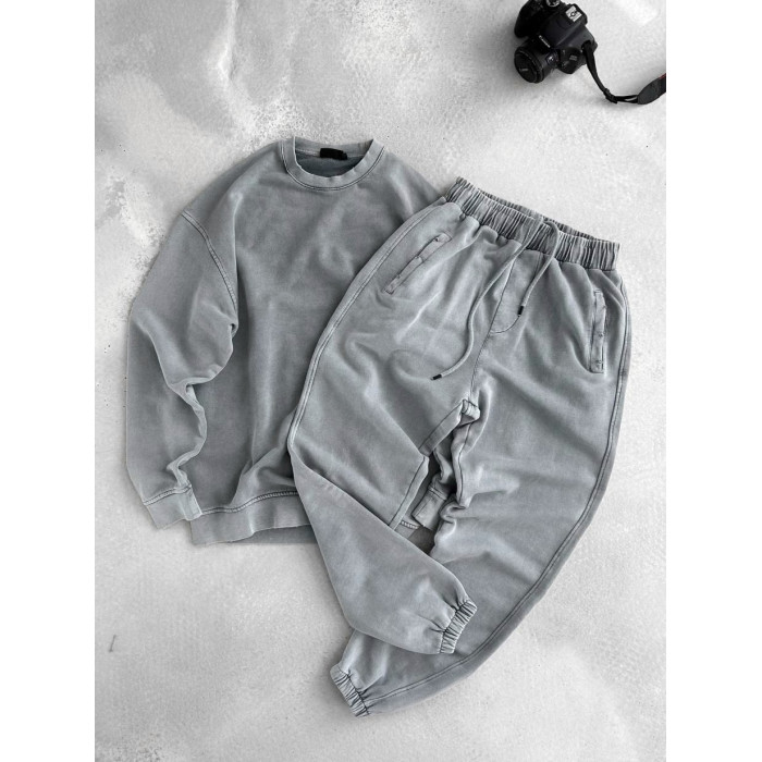Oversize костюм з вивареної тканини