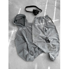 Oversize костюм з вивареної тканини
