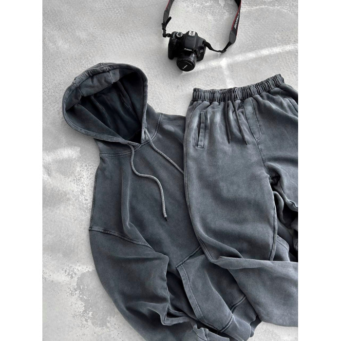 Oversize костюм з вивареної тканини