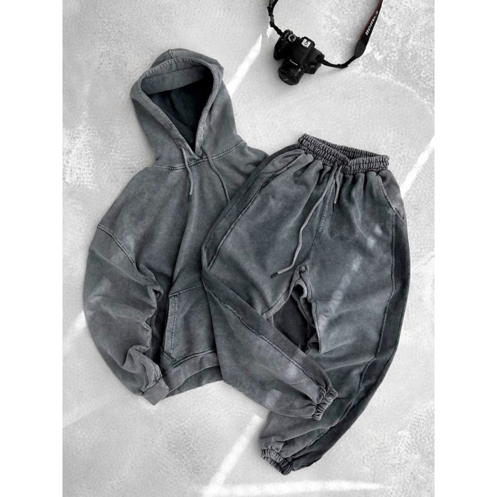 Oversize костюм з вивареної тканини