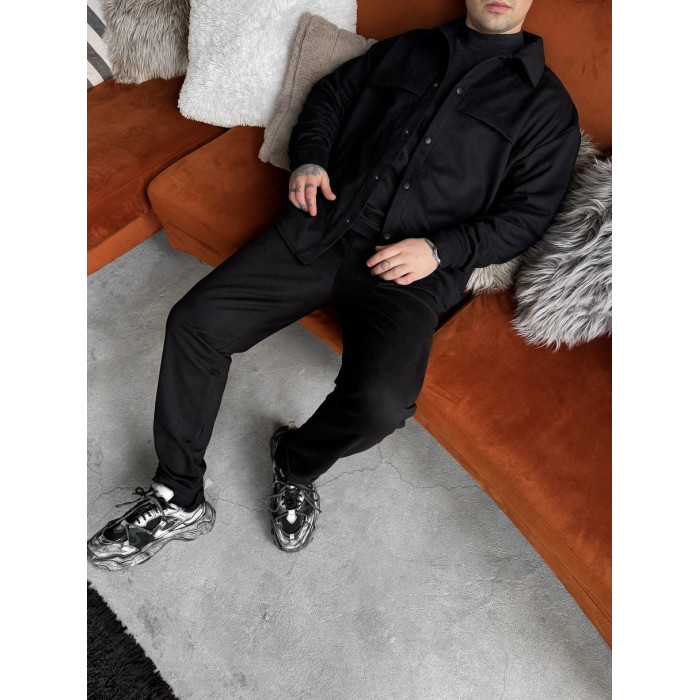 Замшевий oversize костюм