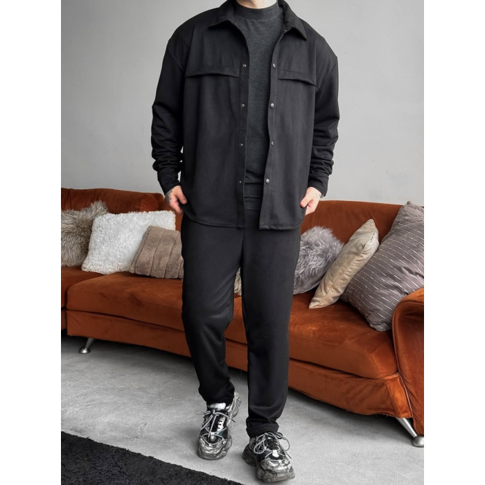 Замшевий oversize костюм