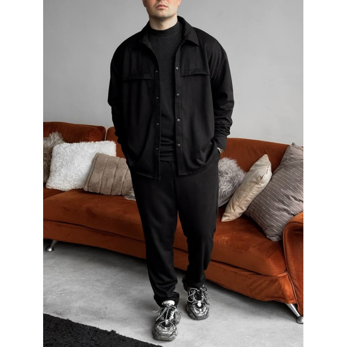 Замшевий oversize костюм