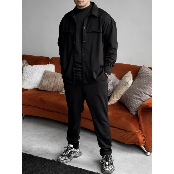 Замшевий oversize костюм