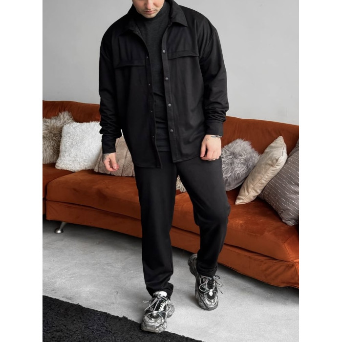 Замшевий oversize костюм