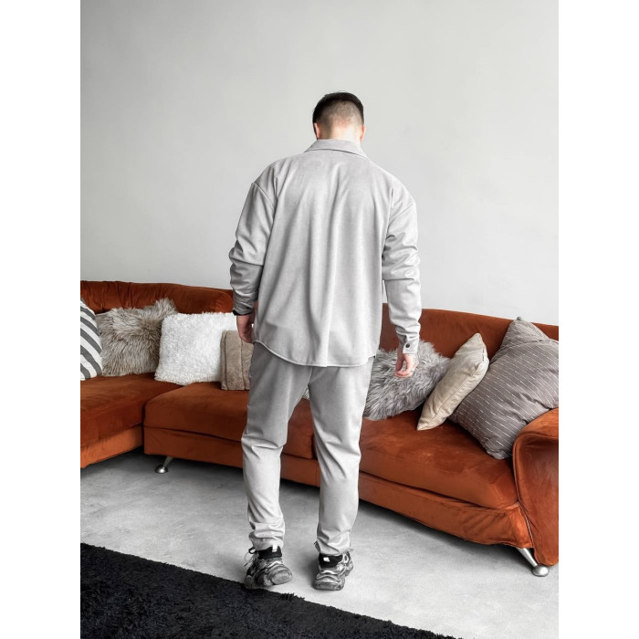 Замшевий oversize костюм