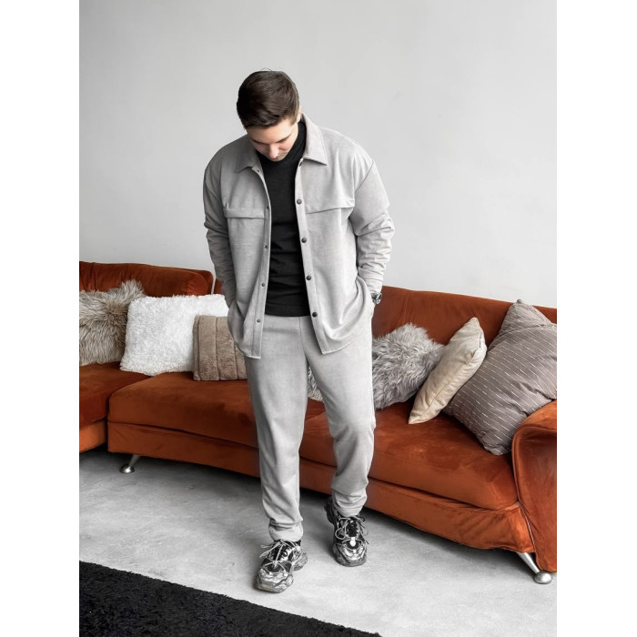 Замшевий oversize костюм