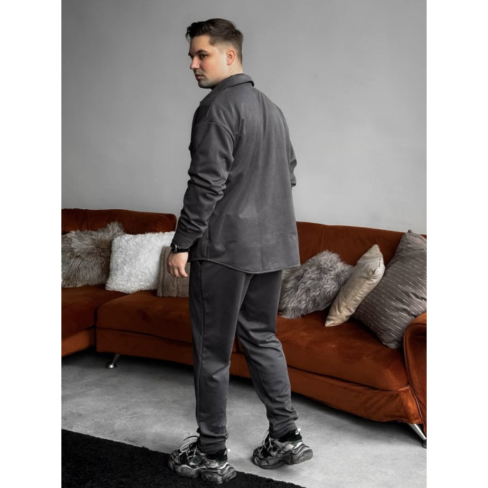 Замшевий oversize костюм