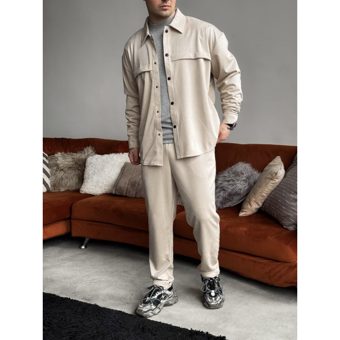 Замшевий oversize костюм