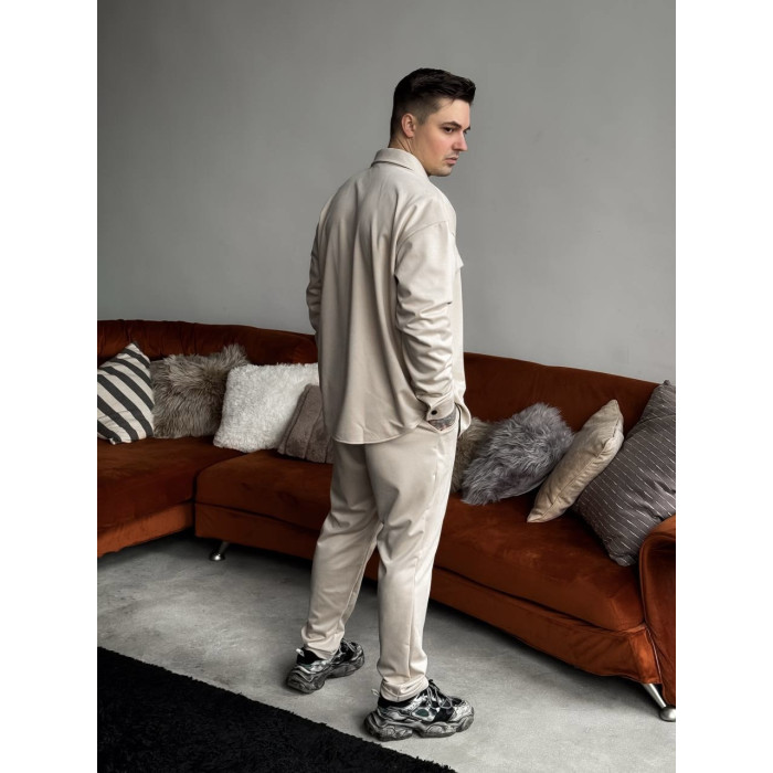 Замшевий oversize костюм