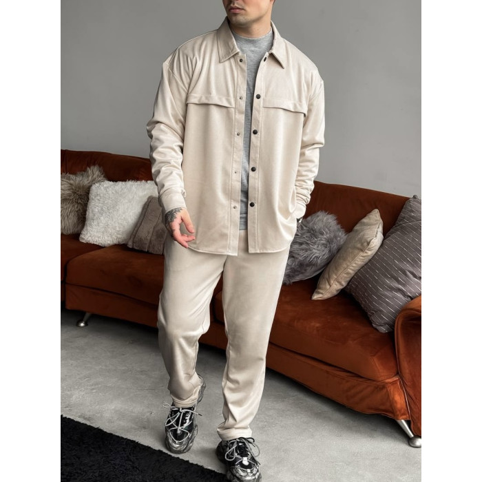 Замшевий oversize костюм