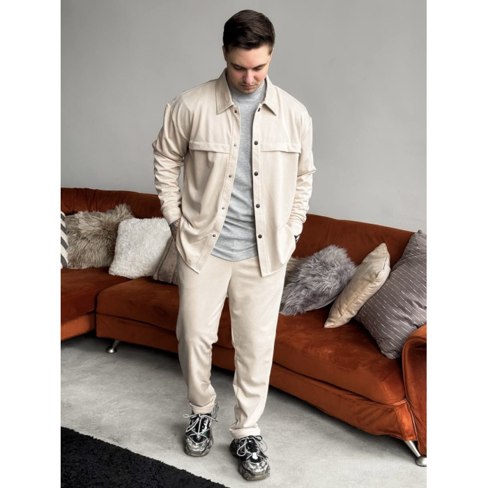 Замшевий oversize костюм