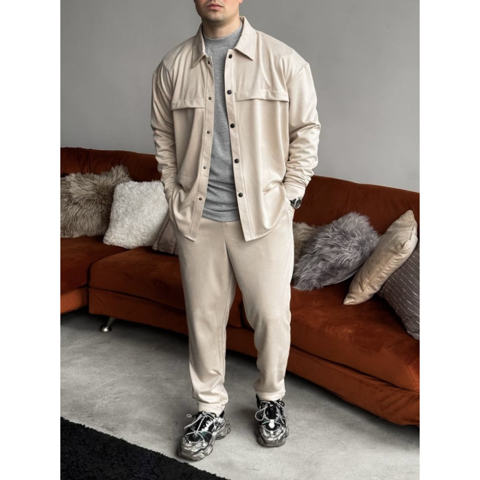 Замшевий oversize костюм