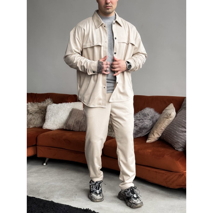 Замшевий oversize костюм