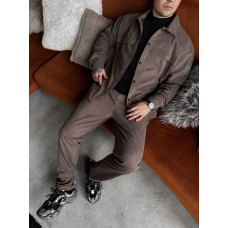 Замшевий oversize костюм