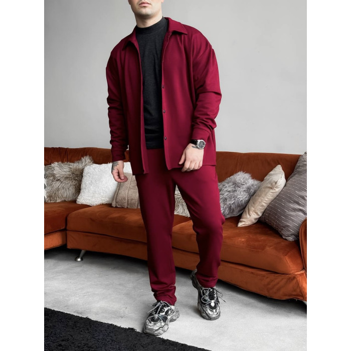 Замшевий oversize костюм