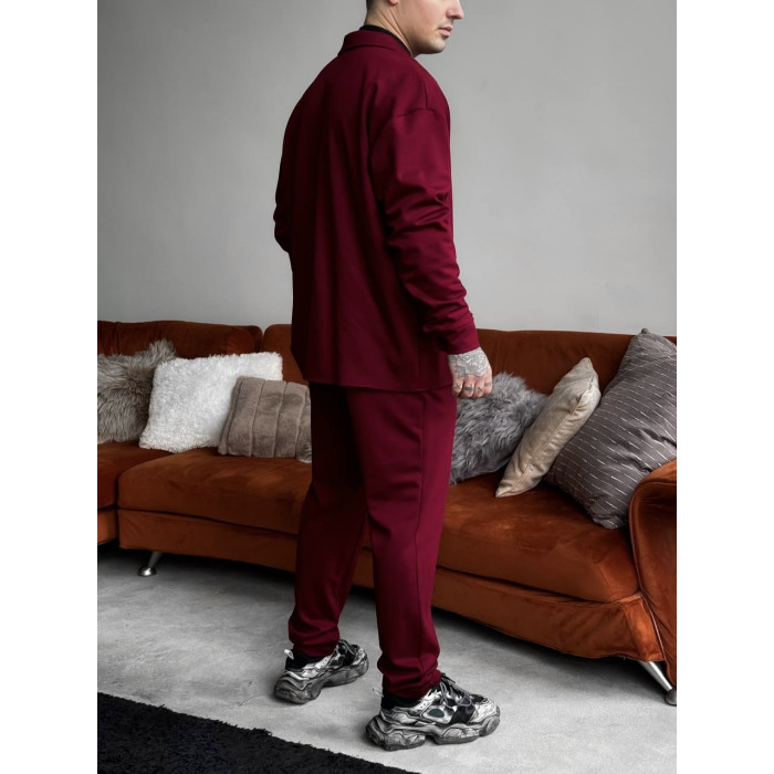 Замшевий oversize костюм