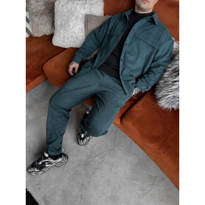 Замшевий oversize костюм