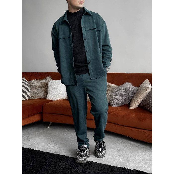 Замшевий oversize костюм
