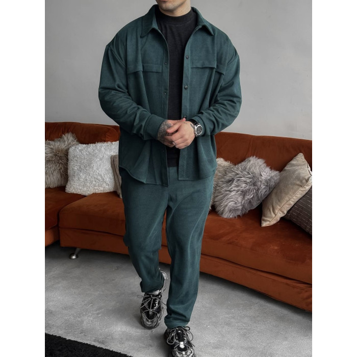 Замшевий oversize костюм