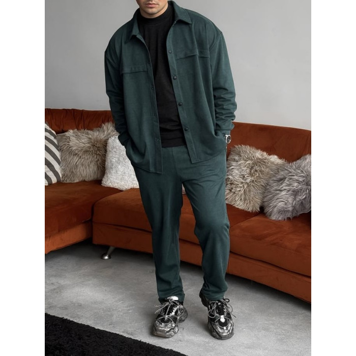 Замшевий oversize костюм
