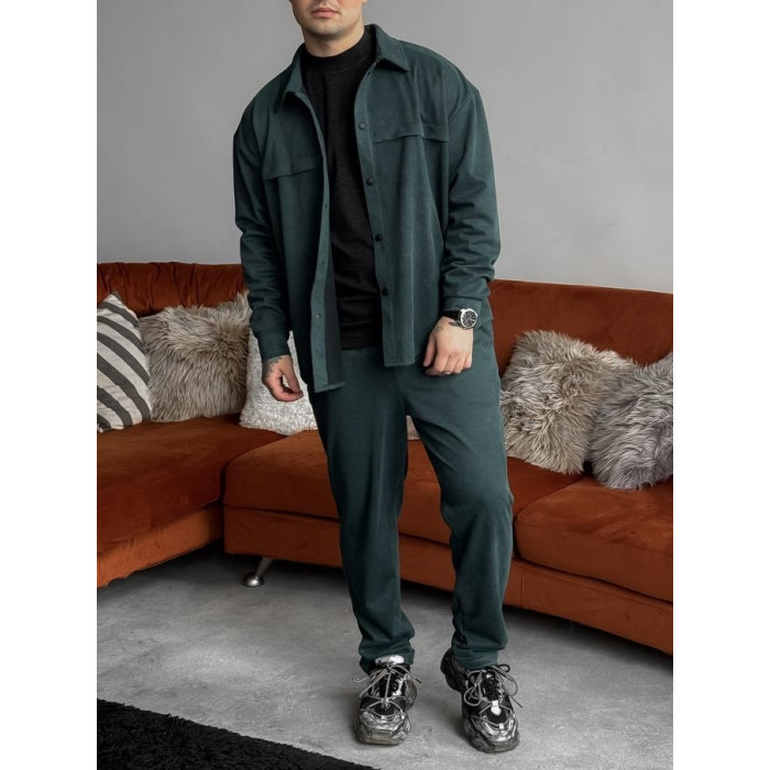Замшевий oversize костюм