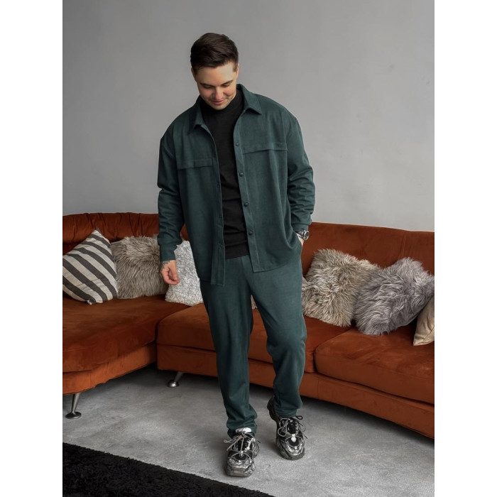 Замшевий oversize костюм