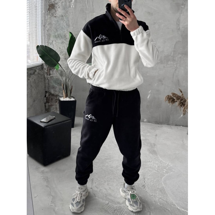 Флісовий oversize костюм з вишивкою