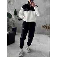 Флісовий oversize костюм з вишивкою