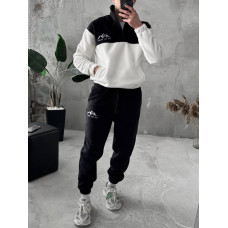 Флісовий oversize костюм з вишивкою