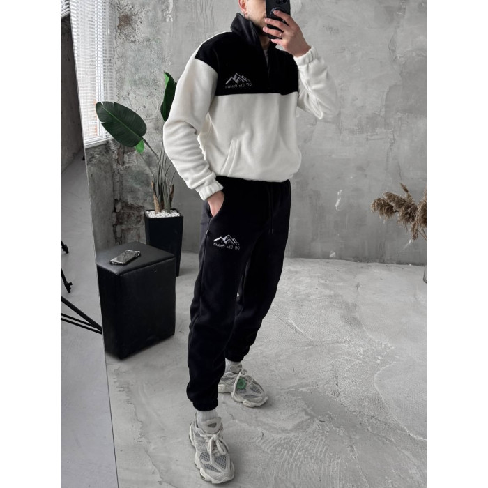 Флісовий oversize костюм з вишивкою
