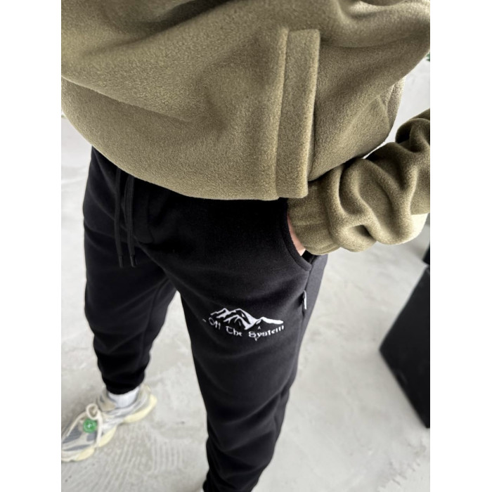 Флісовий oversize костюм з вишивкою