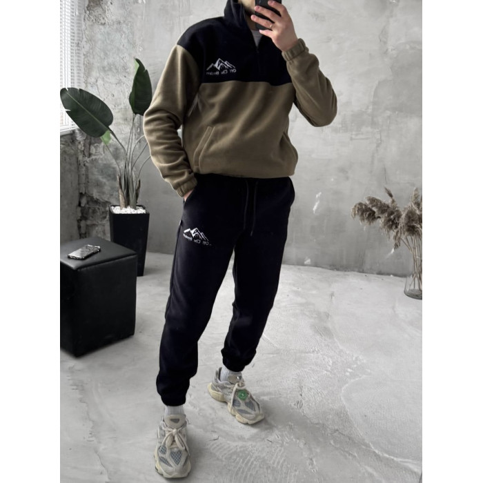 Флісовий oversize костюм з вишивкою