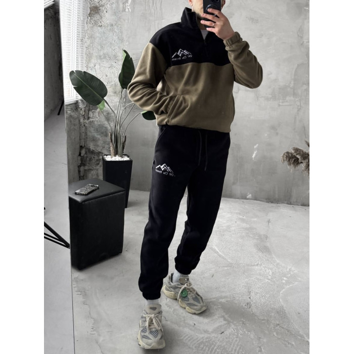 Флісовий oversize костюм з вишивкою