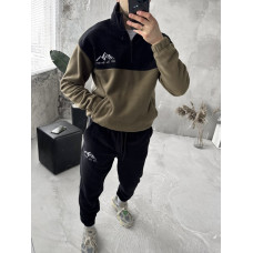 Флісовий oversize костюм з вишивкою