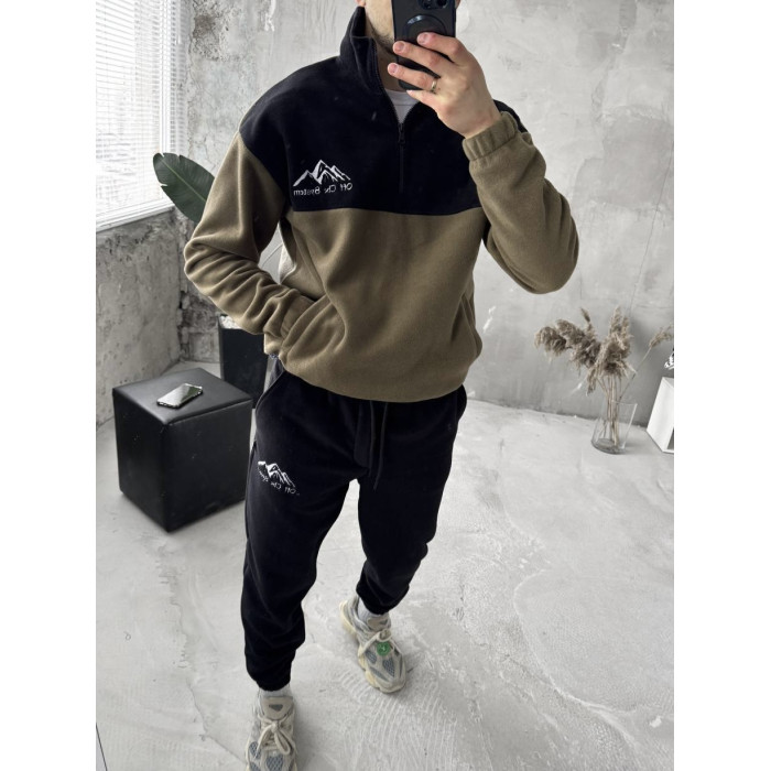 Флісовий oversize костюм з вишивкою