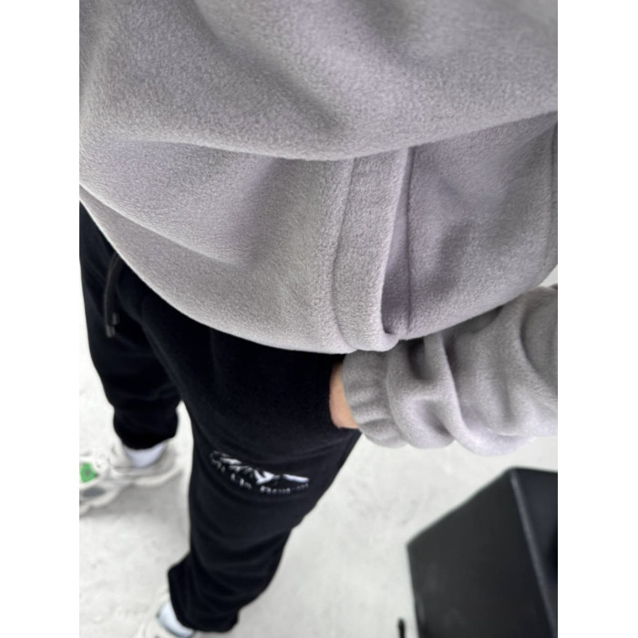 Флісовий oversize костюм з вишивкою