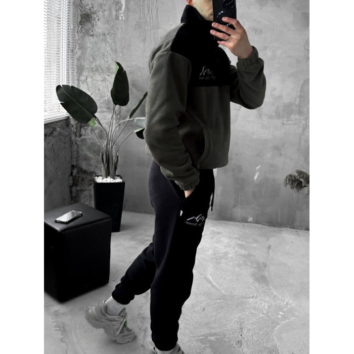 Флісовий oversize костюм з вишивкою