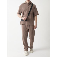 Oversize костюм з фактурної тканини