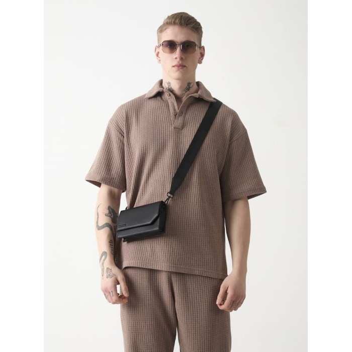 Oversize костюм з фактурної тканини