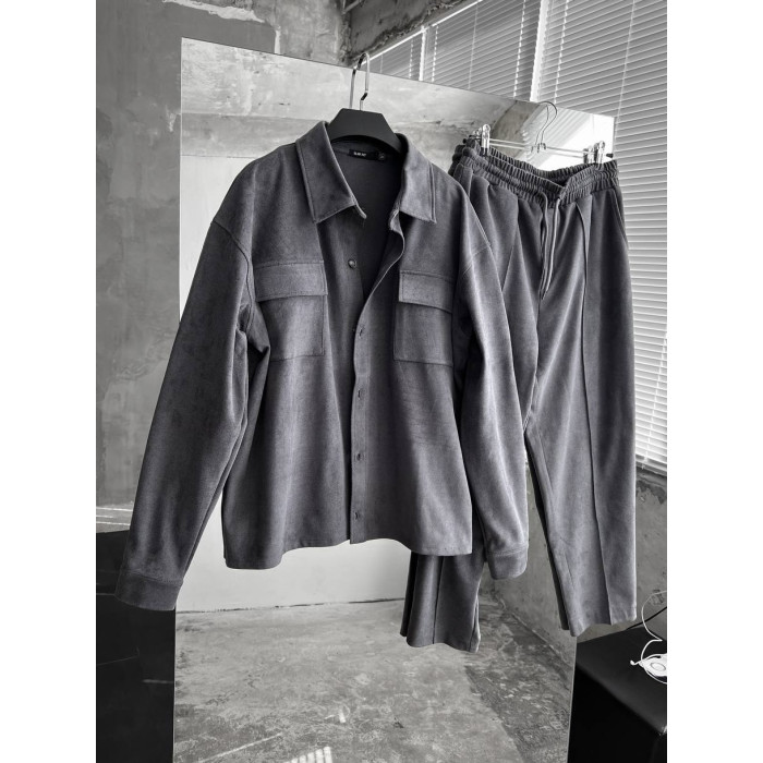 Oversize костюм з накладними кишенями