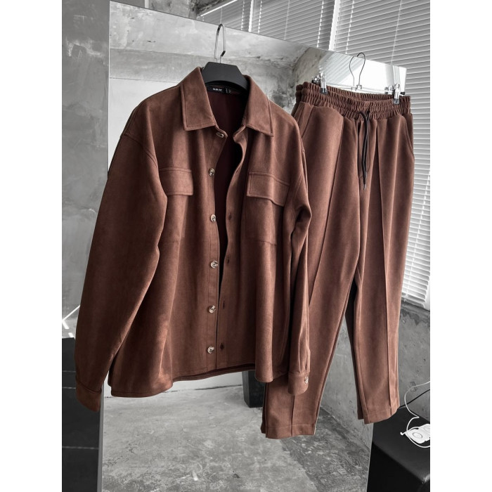Oversize костюм з накладними кишенями