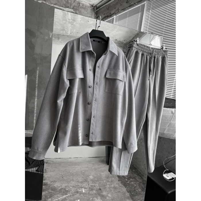 Oversize костюм з накладними кишенями